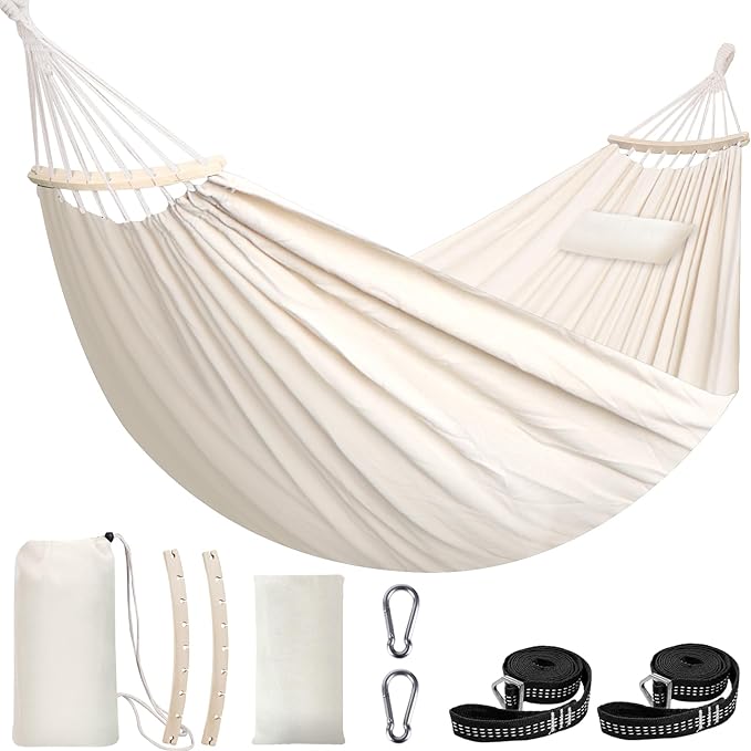 Chihee Cotton Hammock Large Soft Breathable Camping Hammock Holds Up to 660lbs by Chihee