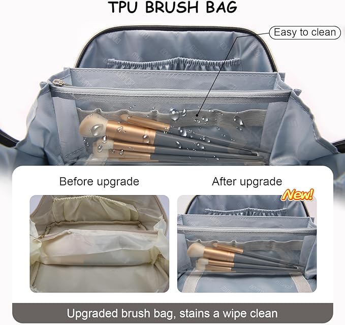 Travel Makeup Bag Organizer Cosmetic Bag: 3 Pcs Set Make up Bags - Image 3