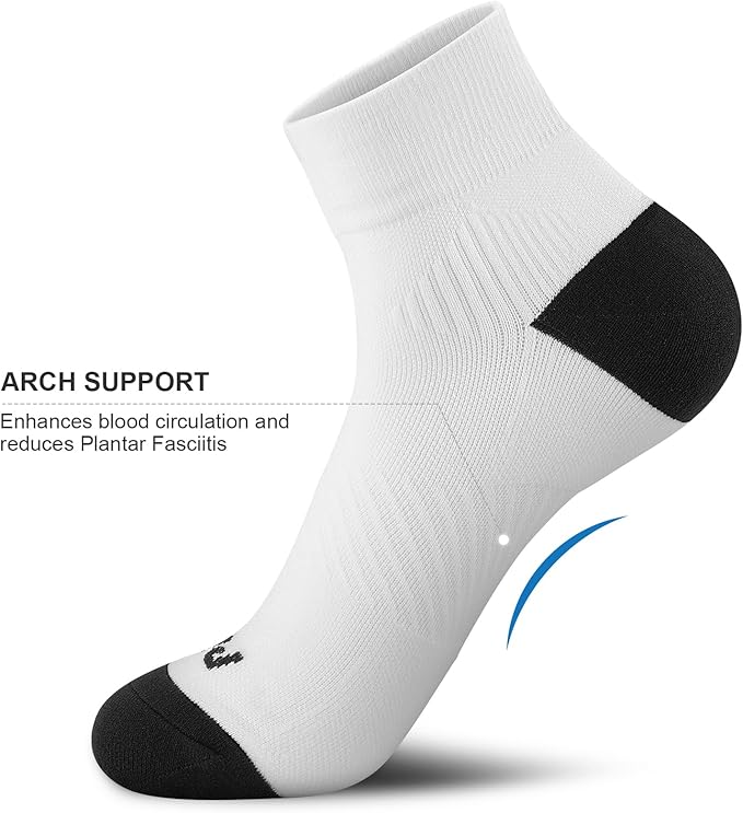 PAPLUS Ankle Compression Socks for Women 6 Pairs, Running Athletic Socks - Image 4