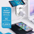 Ceptics World Travel Adapter Kit 2 USB-A, USB-C US Outlets, 20W/QC 18W Power - Image 7