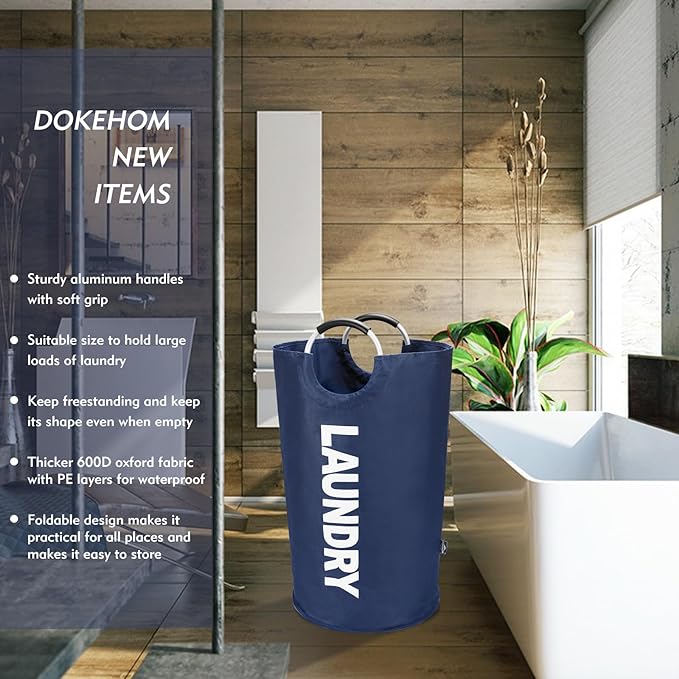 DOKEHOM 125L X-Large Collapsible Washing Laundry Basket Bag - Image 2