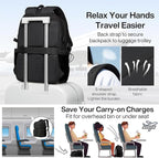 mixi Large Capacity Travel Laptop Backpack, Lightweight Durable College Bookbag - Image 3