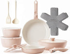 Redchef 16pcs Ceramic Pots and Pans Set Non Stick, Nonstick Kitchen Cookware Set by Redchef
