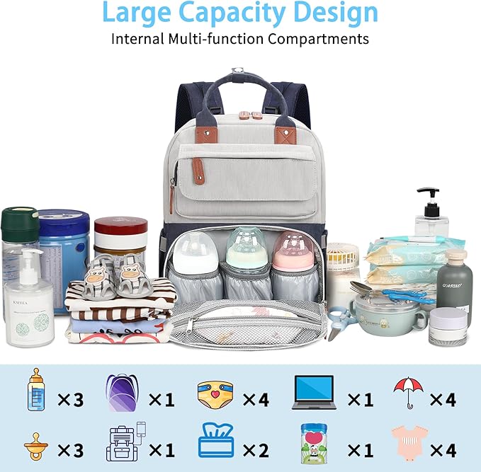 Diaper Bag Backpack, Baby Boy Diaper Bag, Unisex Large Baby Bag - Image 4