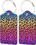 Rainbow Leopard Print 2 Pack Luggage Tags by Wvpslak