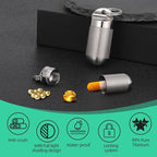 Titanium Keychain Pill Holder Waterproof Lightweight Portable Pocket Mini Pill - Image 4