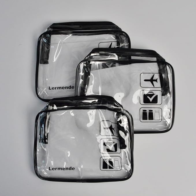 Lermende 2pcs Clear Toiletry Bag TSA Approved Travel Bag, Carry On - Image 8