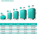 LEAVES KING LARVENDER Luggage Sets 5 Piece, Expandable PP Suitcase - Image 7