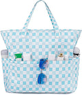 LEDAOU Large Beach Tote Bag Women Waterproof Sandproof Zipper Beach Tote Bag by LEDAOU
