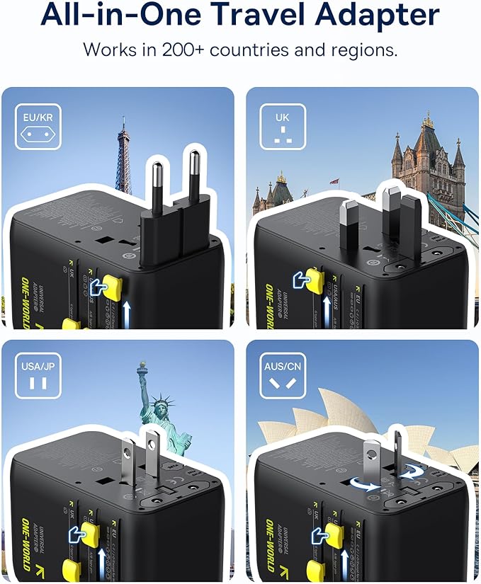 Baseus 70W Universal Travel Adapter and Baseus 60W Retractable USB C Cable - Image 2