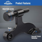 HOMOTEK 4 Pack Hinge Pin Black Door Stopper, Adjustable Deluxe Heavy Duty Door - Image 2