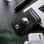Airtag Wallet for Men, with Money Clip 10 Cards Metal Case Smart Slim Pop Up - Image 8