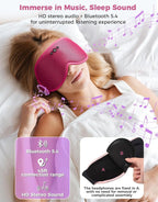 3D Contoured Sleep Mask with Bluetooth Headphones, Eye Masks - Image 4