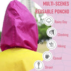 SaphiRose Rain Poncho Jacket Coat Hooded - Image 5