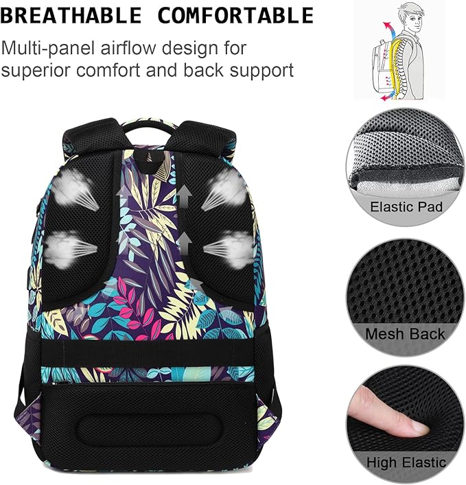 Laptop Backpack, Business Travel Anti Theft Slim Durable Laptops Backpack - Image 6