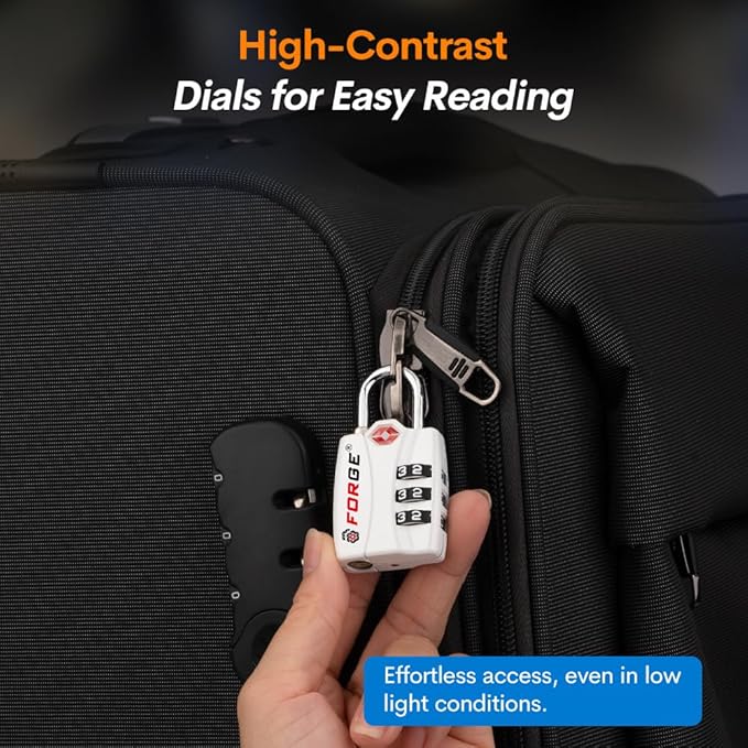 Forge Luggage Locks TSA Approved Locks, Small TSA Locks - Image 6