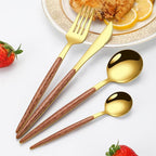 16 Pcs Gold Silverware Set - Image 6