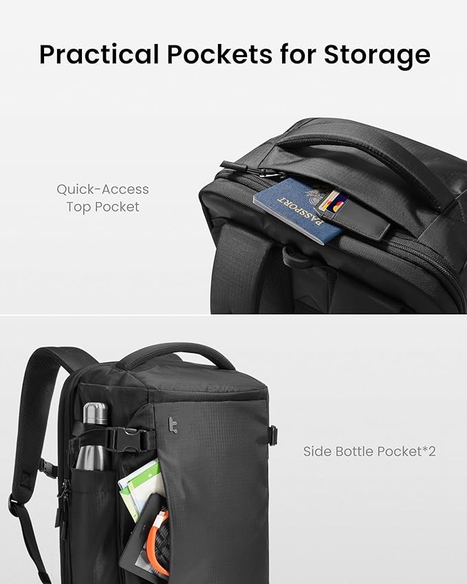 tomtoc Travel Backpack 28L, TSA Friendly Flight Approved Carry-on Luggage Hand - Image 7