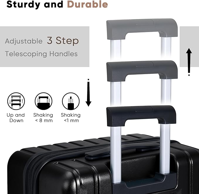 SHOWKOO Luggage Sets 3 Piece 100% PC Ultra Tough Hardside Expandable Suitcases - Image 5