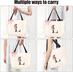 Vavabox Tote Bag, A-Z Initial Monogrammed Waterproof Tote Bag, Bridesmaid Gifts - Image 4
