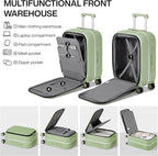 mixi Carry On Luggage, Travel Rolling Luggage Aluminum Frame PC Hardside - Image 4
