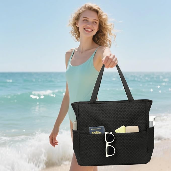 Beach Pool Bags Tote for Women Ladies Large Gym Tote Carry On Bag - Image 7