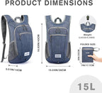 G4Free 10L/15L Hiking Backpack Lightweight Packable Hiking Daypack Small Travel - Image 3