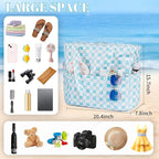 LEDAOU Large Beach Tote Bag Women Waterproof Sandproof Zipper Beach Tote Bag - Image 3
