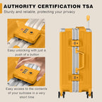 AnyZip Carry On Luggage PC+ABS Aluminum Frame Zipperless Luggage Hard Shell - Image 5