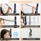 6 in ONE Blow Dryer Brush, Curling Wand Hair Styling Tools Set, Ionic Hot Air Hair Dryer, Massage Oval Hair Dryer, Left&Right Hair Curlers 100-120V