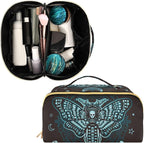 Makeup Organizer Bag, Gothic Skull Butterfly Travel Makeup Bags Makeup Vanity Case Large Capacity Rhombus Cosmetic Toiletry Bag for Girl Women Ladies