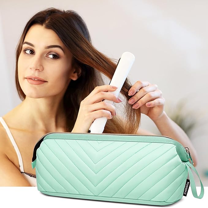 Hair Tools Travel Bag for Shark Flexstyle Dyson, Quilted Case Organizer Bag, Gift for Women Hair Accessories Storage Bag, Travel Hairdryer Portable Bag for Women, Teal