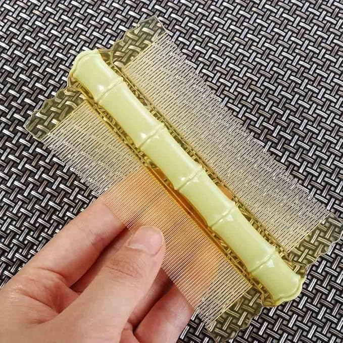Green Double-Sided Comb Anti-Static Fine-Tooth Pin Hair Comb With Handle Super Dense Tooth Drain Dandruff Hair Comb Hair Styling Tool Accessories Hair Combs Styling Tools and Appliances