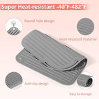 Quccefods Heat Resistant Mat Large Silicone Hot Hair Tools Holder for Curling Irons Flat Iron Hair Straightener Mat Portable Vanity Pad Accessories/Organizer