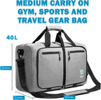 Bago Foldable Duffel Bags for Traveling Women & Men - 40L Sports Packable - Image 7