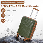 Romswi Luggage Sets 3 Piece Expandable PC+ABS Suitcases, Durable Hardshell - Image 3