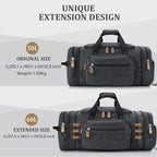 Gonex Canvas Duffle Bag 60L Travel Duffel Overnight Weekend Bag - Image 5