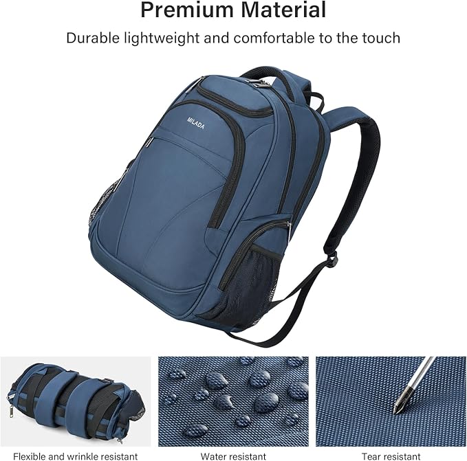 MILADA Travel Backpack For Men Laptop Backpack Women Business Carry On Backpack - Image 8