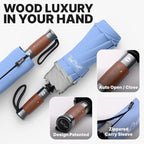 Royal Walk Windproof Folding Travel Umbrella Compact and Strong Luxurious Real - Image 3