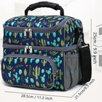 FlowFly Double Layer Cooler Insulated Lunch Bag Adult Lunch Box Large Tote Bag - Image 4