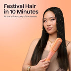 Wavytalk Spotlight Sleek Steamline Pro Festival Bundle, Steam Hair Straightener Brush 3 in 1, Steam Reduces Damage, Nourishes Hair, and Expedites Straightening