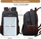 Mactso Canvas Travel Laptop Backpack - Image 5
