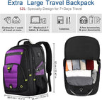 Z-MGKISS 52L Travel Backpack for Women, Large Waterproof Anti-Theft Backpack - Image 2