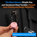 Forge TSA Approved Luggage Locks Ultra-Secure Dimple Key Cable Locks - Image 2