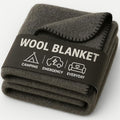 Wool Camping Blanket – 70% Wool Heavy-Duty Military Style Throw, Warm & Washable by JmrUsaInc