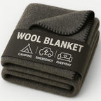 Wool Camping Blanket – 70% Wool Heavy-Duty Military Style Throw, Warm & Washable by JmrUsaInc