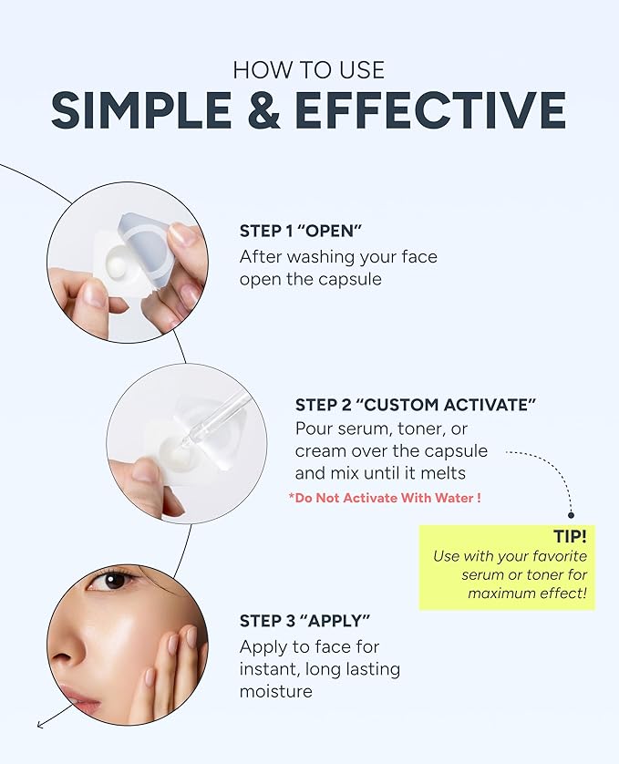 Pure Hyaluronic Melting Snowball Capsule (30ea) – 99.5% Pure Hyaluronic Acid – One Capsule Delivers 1.6 Bottles Worth of Serum Hydration – For Sensitive Skin, Freeze-Dried Format