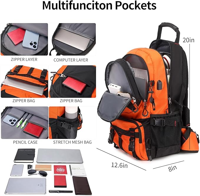 Nerlion 40L Hiking Backpack Travel Backpack - Image 3