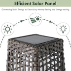 Grand patio 2-Piece Outdoor Floor Lamp Solar Powered Lantern Water-Resistant - Image 3