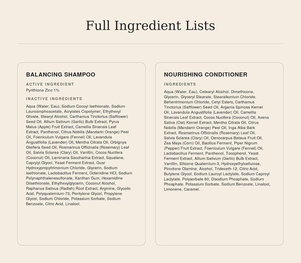 Balancing Shampoo & Nourishing Conditioner for Men & Women (Duo)